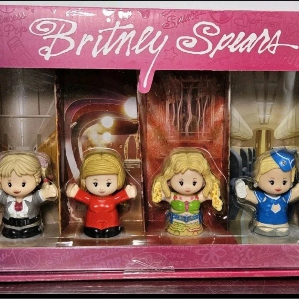 Britney Spears Collectible Figurine Set Fisher Price Little People - New